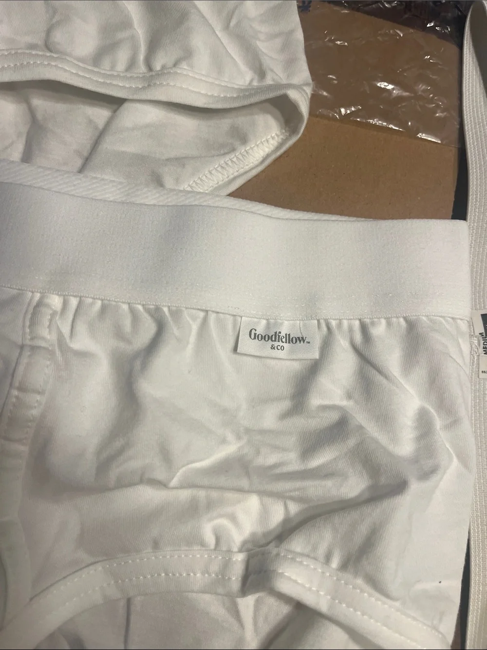 .2 Goodfellow & Co White Men's Cotton Briefs - Pack of 2 medium